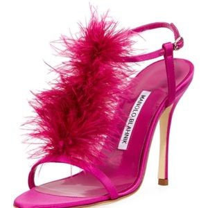 Manolo Blahnik Eila sandal 105mm in pink satin